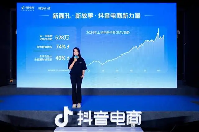 过去一年抖音电商达人带货总销售额同比增长43%