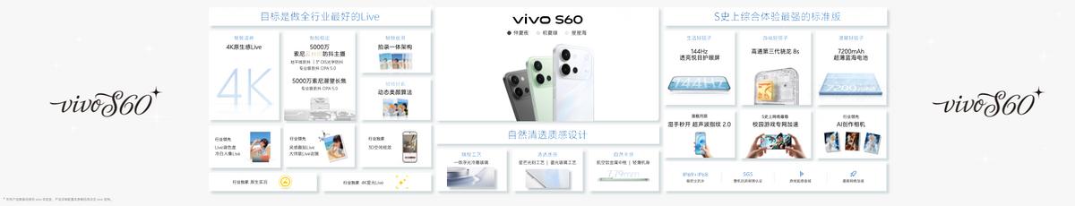 4K Live原相机，帧帧丝滑真清晰，vivo S60系列正式发布